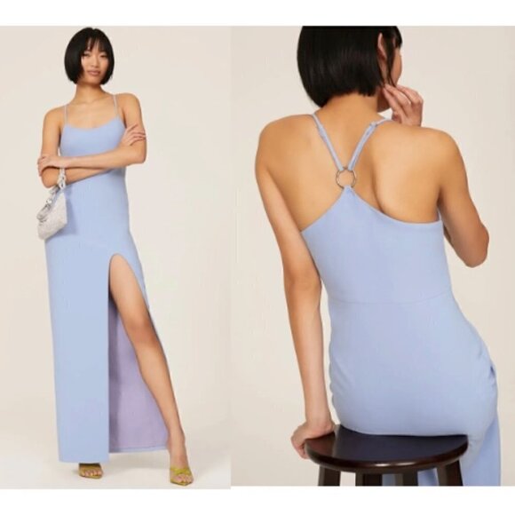 LIKELY Sammy Dress Side Slit Racerback Periwinkle Size 2 - Picture 1 of 11